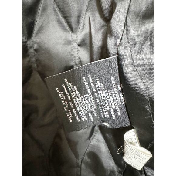 Cole Haan Mens Walking Coat Wool with Removable Bib Quilted Navy Blue Medium - Picture 8 of 11